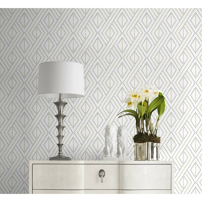 Luxe Haven Boho Grid Toile Peel and Stick Wallpaper