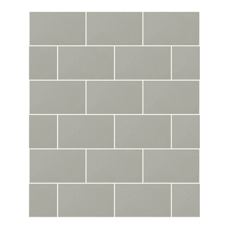 Advantage Neale Light Grey Subway Tile Wallpaper - 20.5 x 396 x 0.025