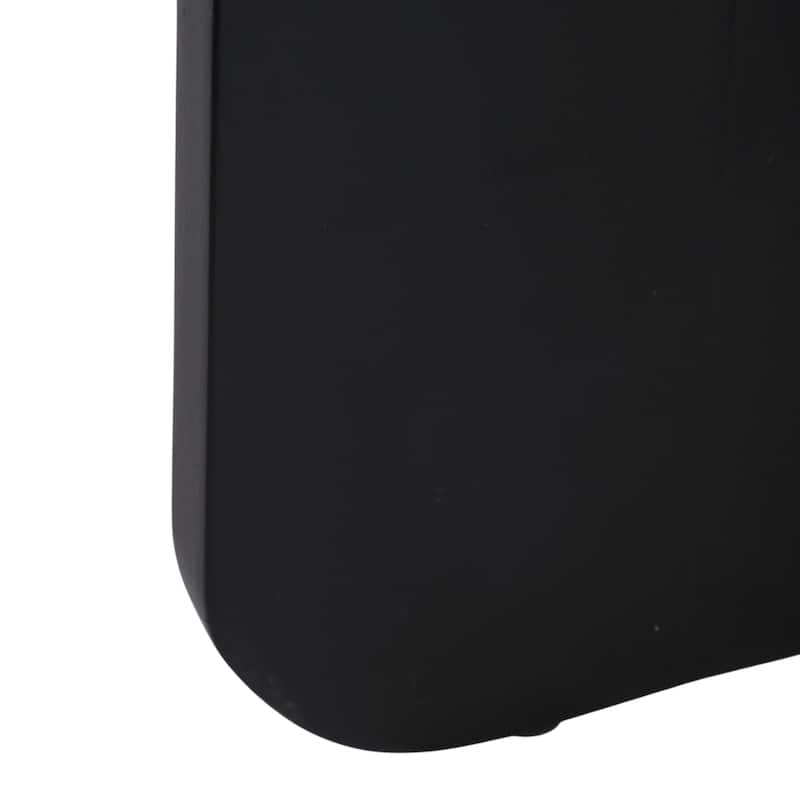 Marble Wood Accent Table Round Top Frame Modern - 20" White Black - 16" x 16" x 19.75"
