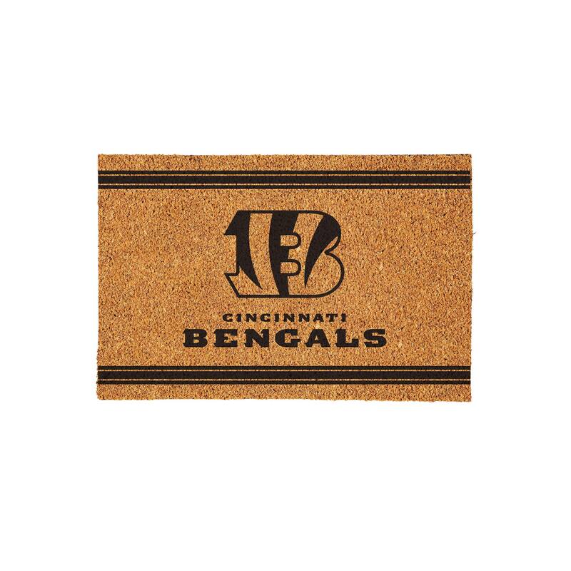 Cincinnati Bengals Monochrome Indoor/Outdoor Coir Door Mat