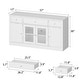 preview thumbnail 50 of 48, Large Entertainment Center Bookshelves 57x38 inch Hutch Space for TV