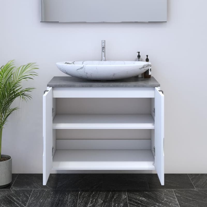 Teardrop 2D 80 Floating Bathroom Vanity (32" Width)