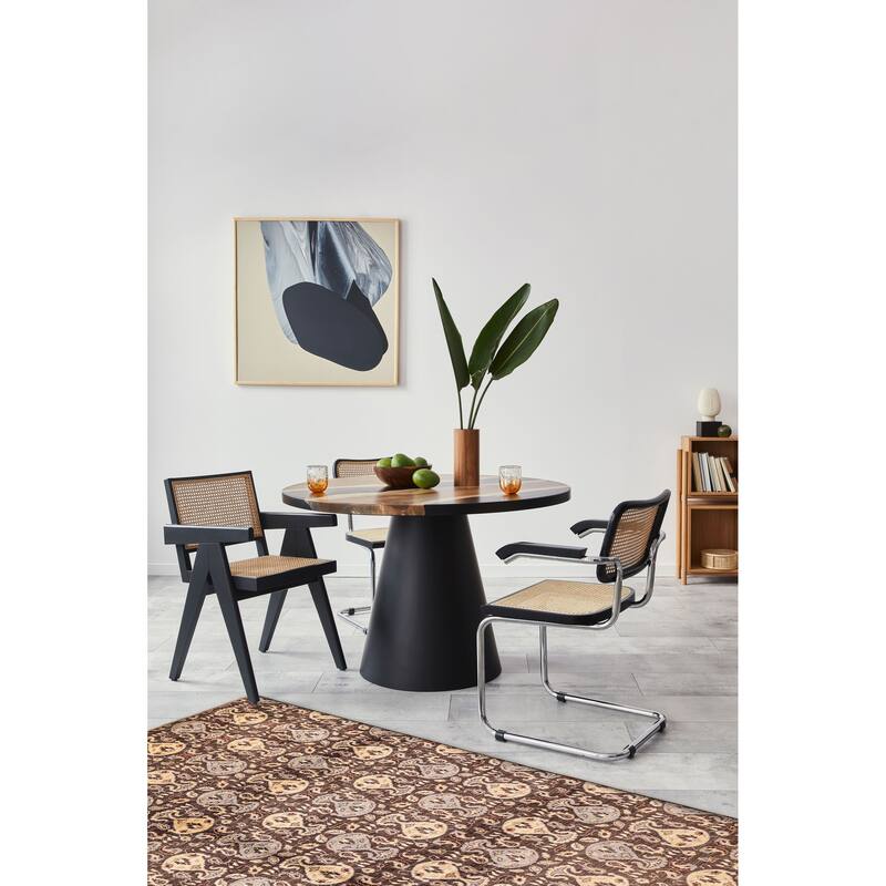 ECARPETGALLERY Hand-knotted Peshawar Ziegler Dark Brown Wool Rug - 8'0 x 9'10