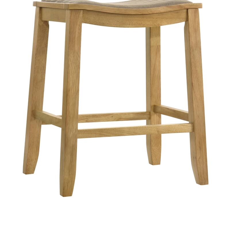 Iyani Backless Bar Stool, Counter Height Kitchen Stool with Wood Legs
