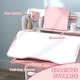 preview thumbnail 15 of 16, Qaba Kids Desk and Chair Set, Height Adjustable Kids School Study Desk and Chair Set with Tilt Desktop, Storage Drawer