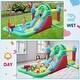 preview thumbnail 6 of 6, Kinbor Bounce House Inflatable Water Slide w/ Jumping Area, Climbing Wall Blower Basketball Rim Water Cannon Splash Pool Tunnel