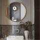 Neutypechic Modern Thin Frame Wall-Mounted Vanity Round Mirror