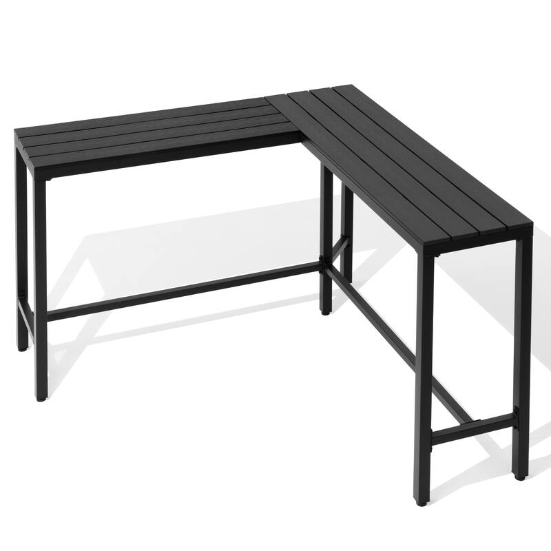 Crestlive Products Patio Outdoor Bar Table Rectangle Pub Table