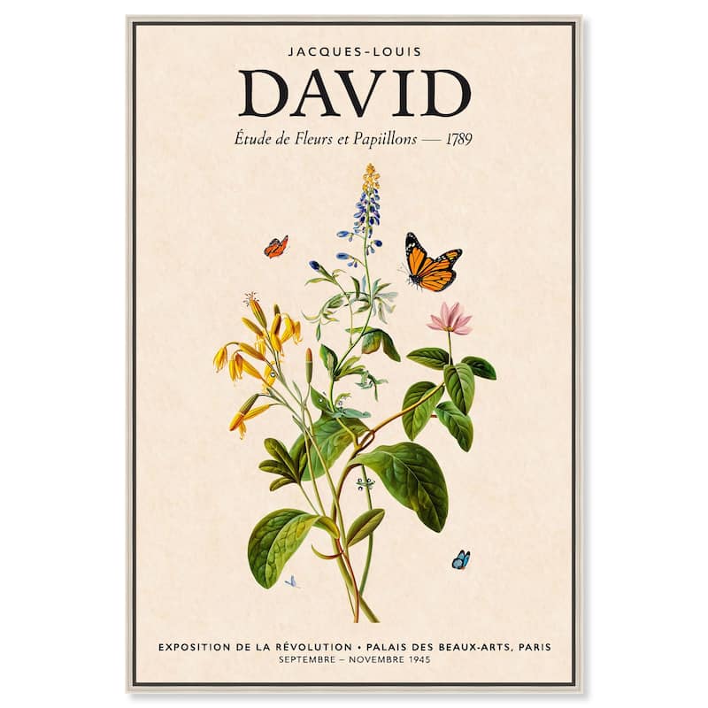 David's Delicate Flowers Canvas by Art Remedy - Silver - 24" x 36"