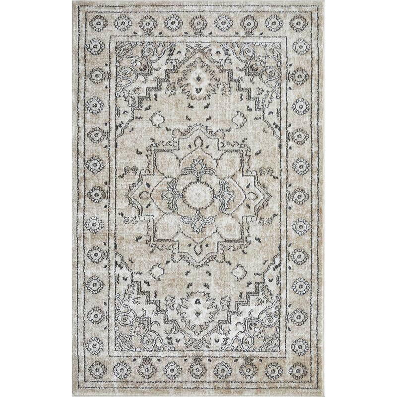 Loomaknoti Kehleigh Avalie Cream Area Rug - 3'3" x 5'3"