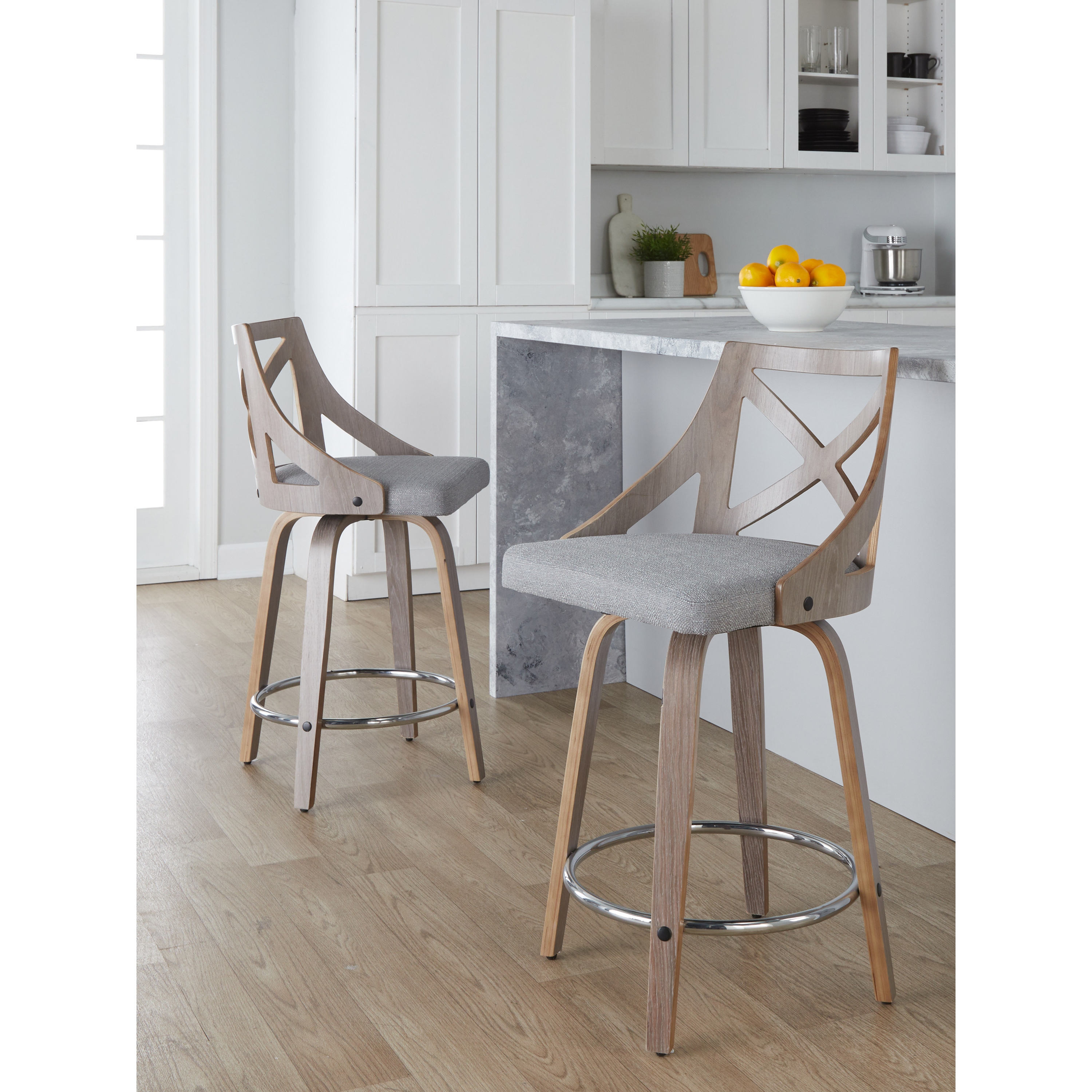 Gray barn counter top stools