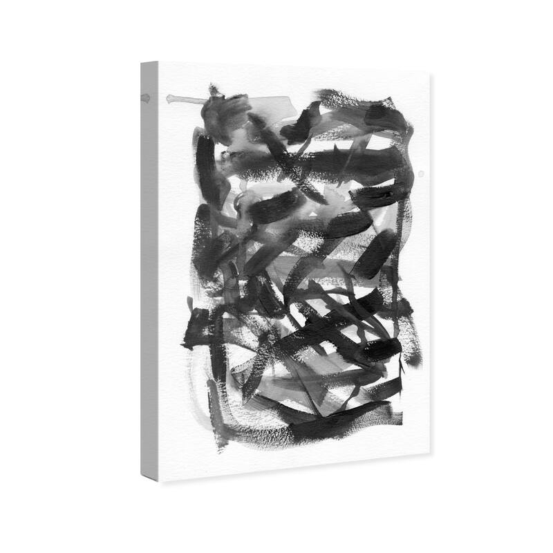 Wynwood Studio Abstract Guess Black and Modern & Contemporary Wall Art Canvas Print