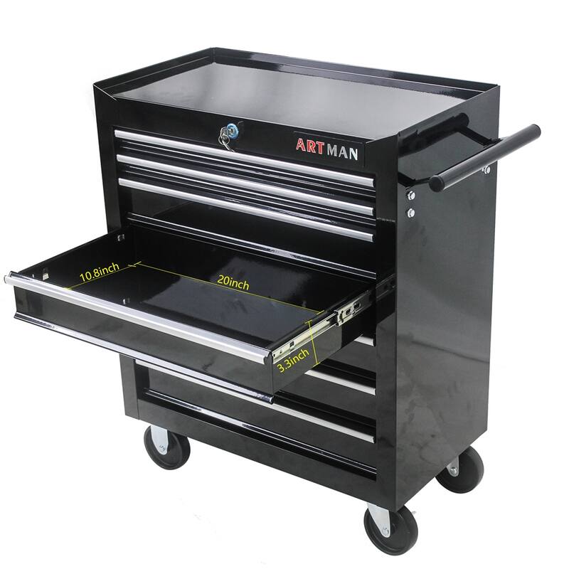 7 Drawers Multifunctional Tool Cart with Wheels