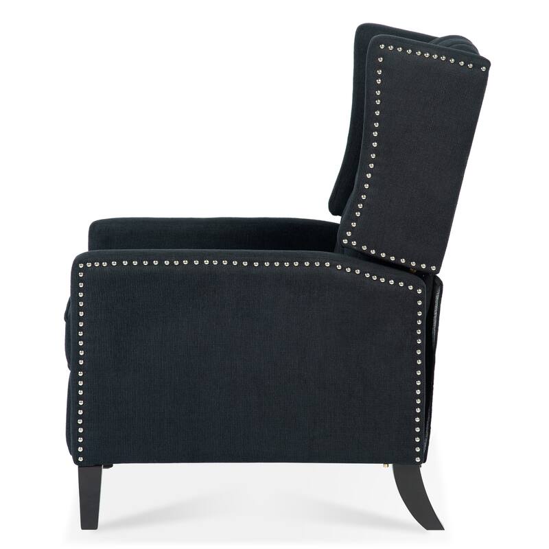 27.16" Wide Manual Wing Recliner Chair with Silver Bubble Nails