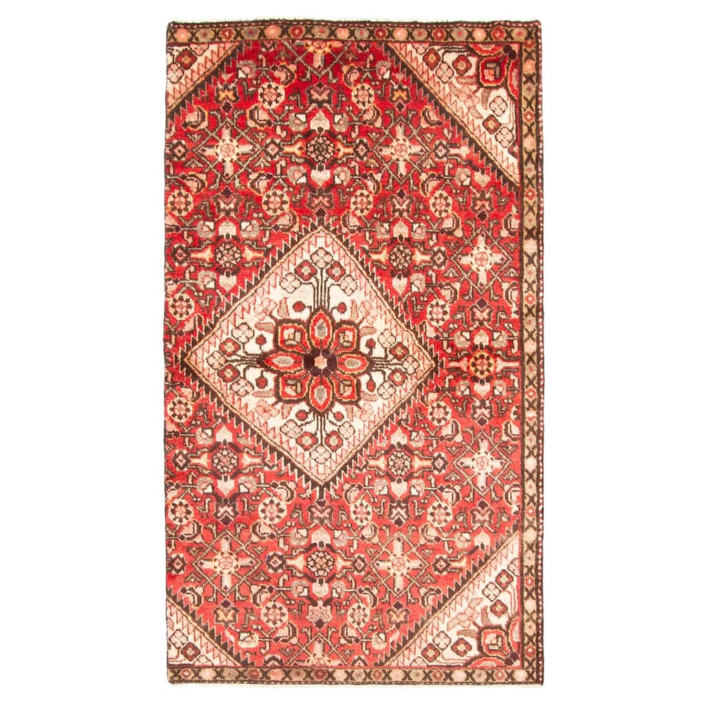ECARPETGALLERY Hand-knotted Andelz Red Wool Rug - 3'3 x 5'9