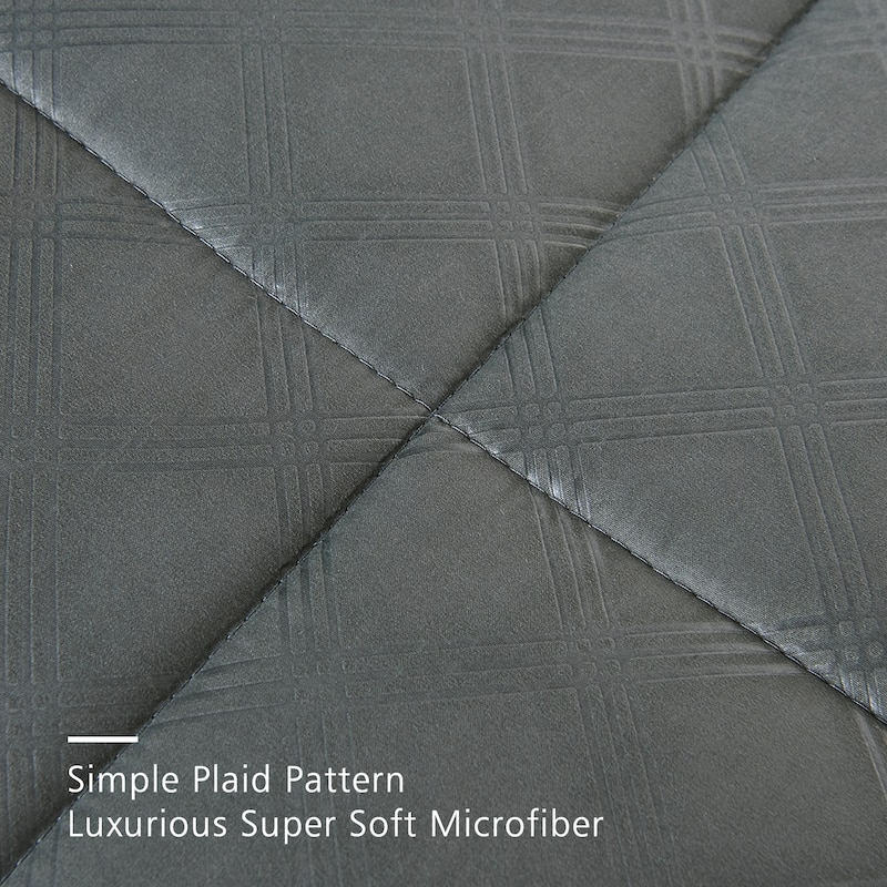10-piece Solid Plaid Comforter Set