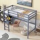 preview thumbnail 23 of 28, Modern Minimalistic Twin Size High Loft Bed with Built-in Desk and Ladder for Kids' Room
