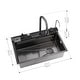 preview thumbnail 33 of 39, Lefton 304 Stainless Steel Waterfall Kitchen Sink Set with Pull-down Faucet KS2206 (Series)