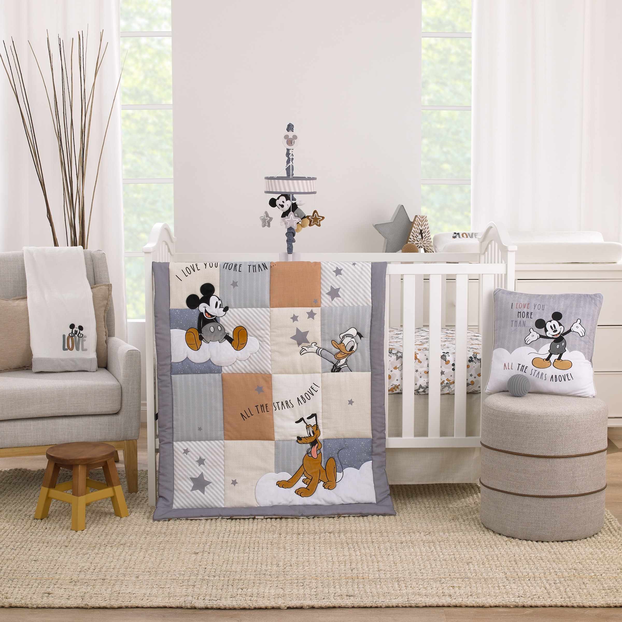Baby mickey crib bedding set deals
