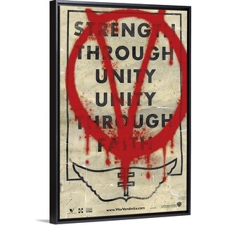 Shop V For Vendetta 2005 Black Float Frame Canvas Art Overstock 25509131