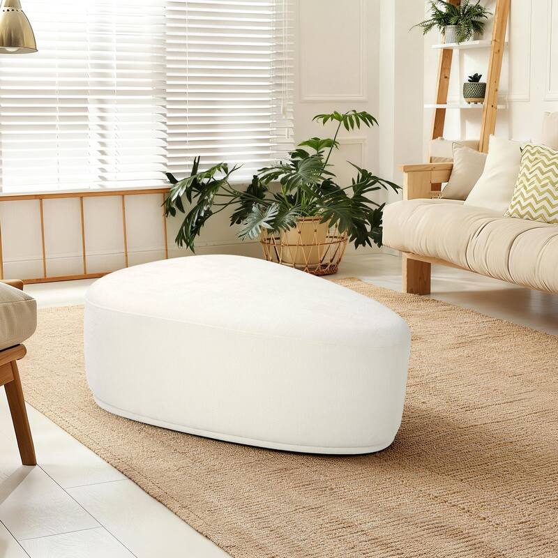 Modern Triangular Upholstered Accent Ottoman