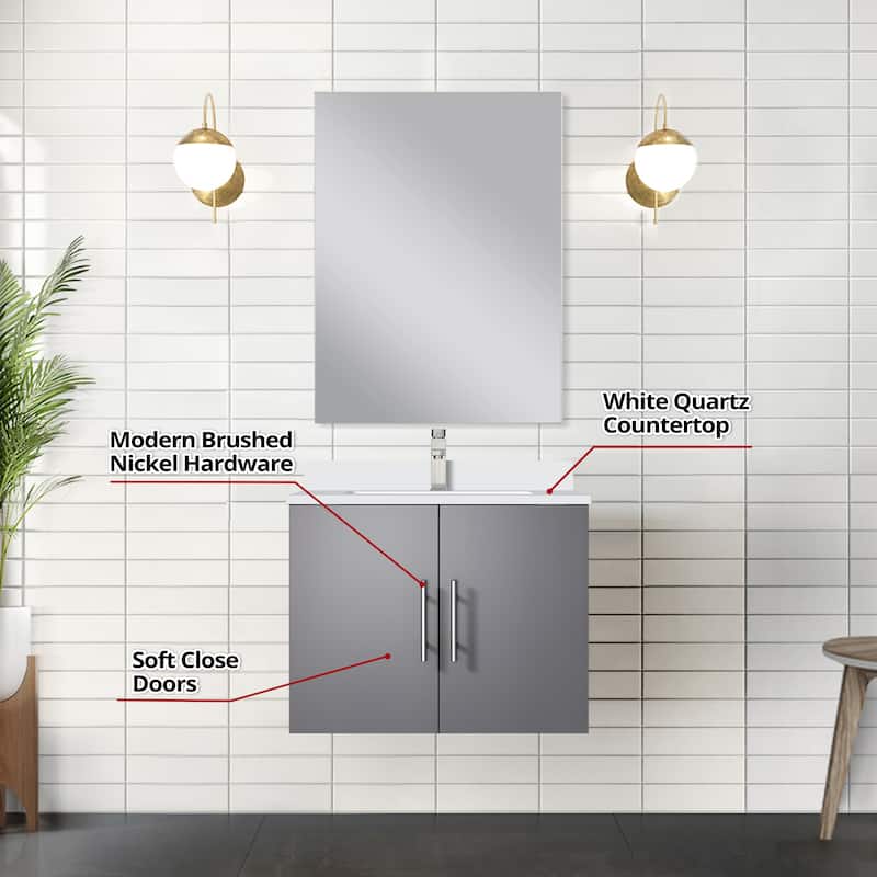 Geneva Bath Vanity with Quartz Top & Sink
