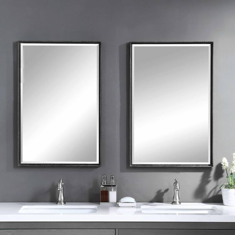 Uttermost Callan 31" x 21" Rectangular Rustic Industrial Vanity