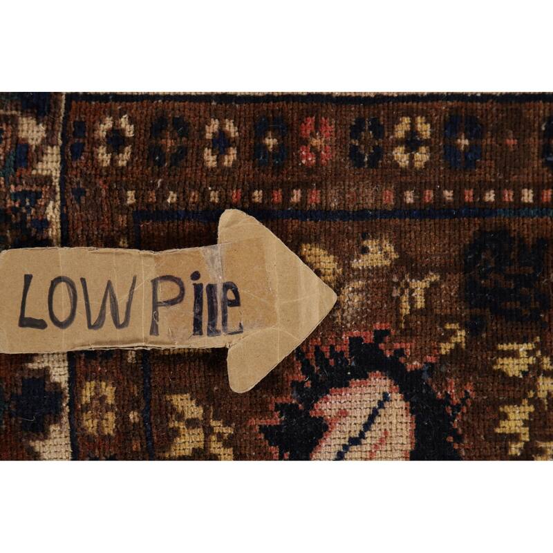 Bakhtiari Vintage Persian Rug Hand-Knotted Geometric Wool Carpet - 5'2" x 9'11"