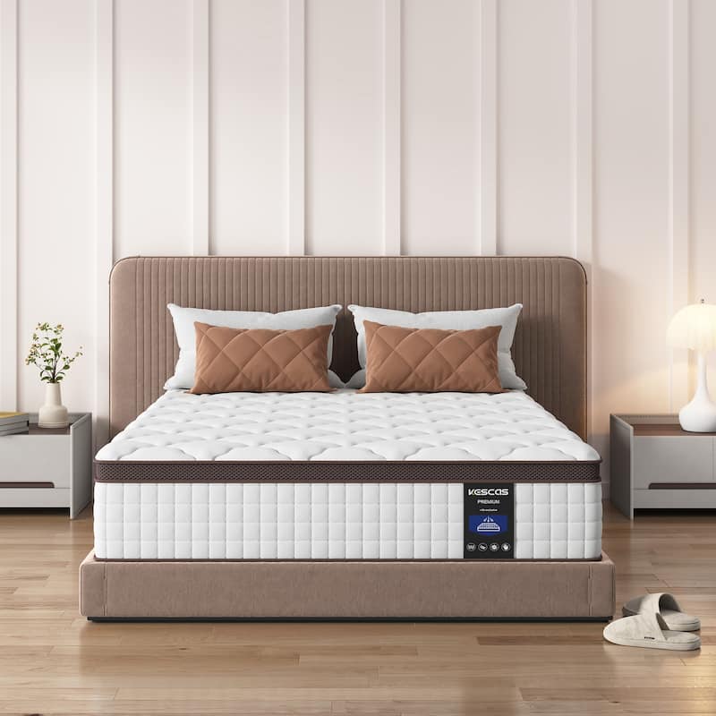 12-inch Full/Queen/King Euro Top Medium Firm Hybrid Memory Foam Innerspring Mattress
