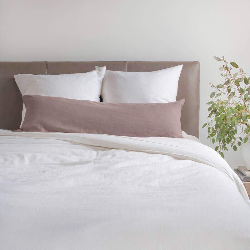 French Linen Pillow with Removable Sham by BOKSER HOME