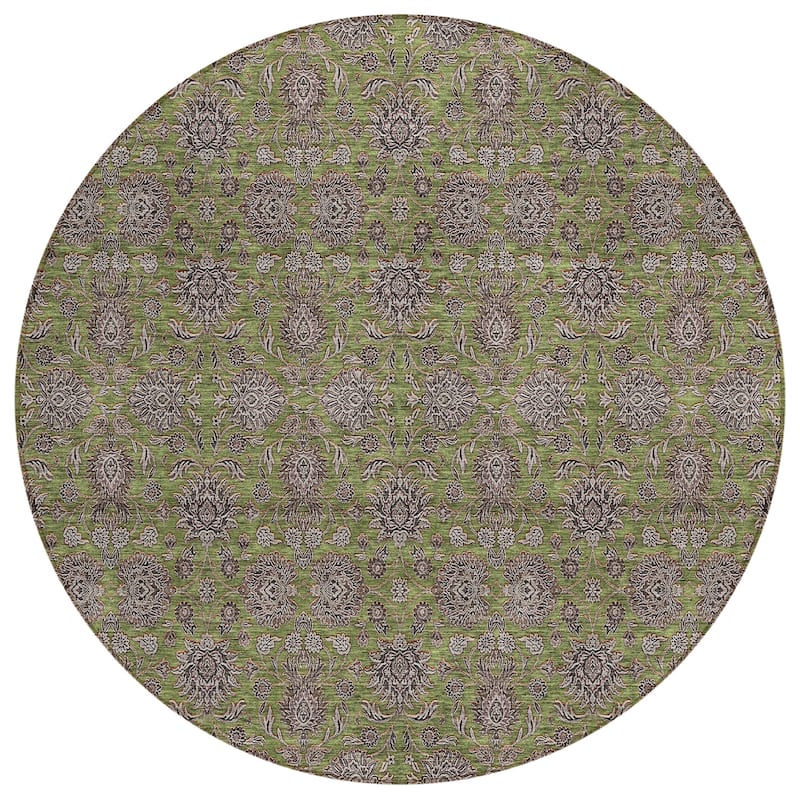 Machine Washable Indoor/ Outdoor Chantille Traditional Floral Rug