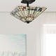preview thumbnail 7 of 9, River of Goods Orson Stained Glass 16-inch Semi-Flushmount Ceiling Light - 16" x 16" x 9.5"