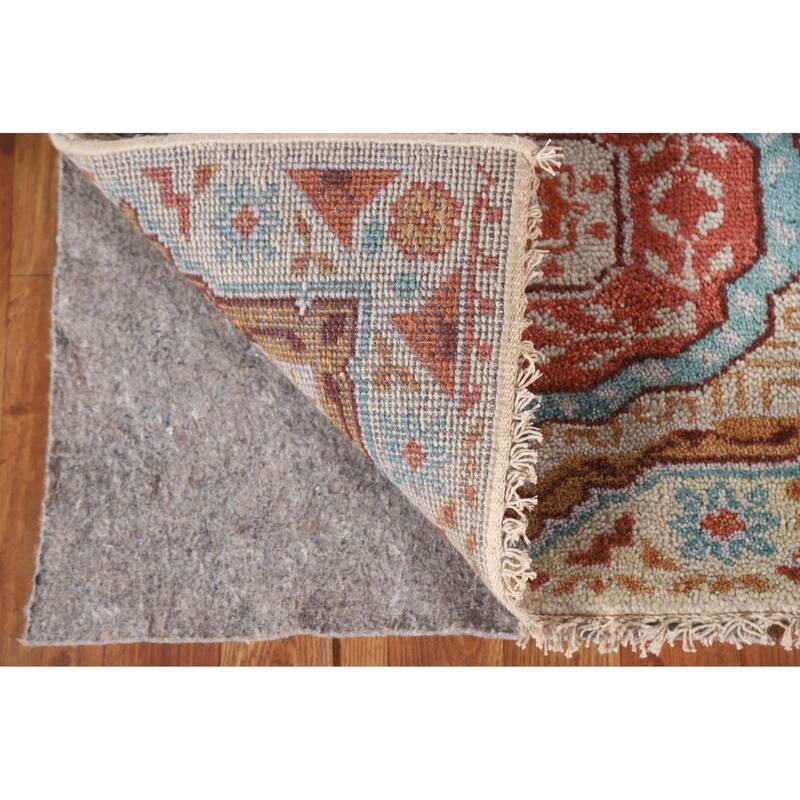 Geometric Beige Kazak Runner Rug Hand-knotted Wool Carpet - 2'6"x 7'10"