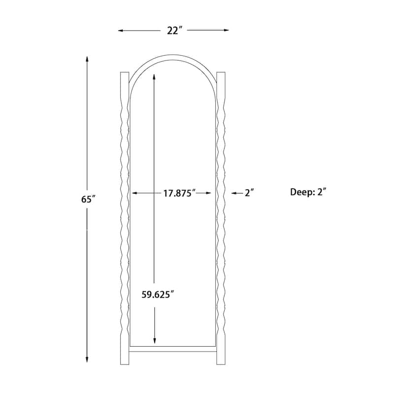 Livabliss Bellinda Global Accent Mirror - 65"H x 22"W x 2"D