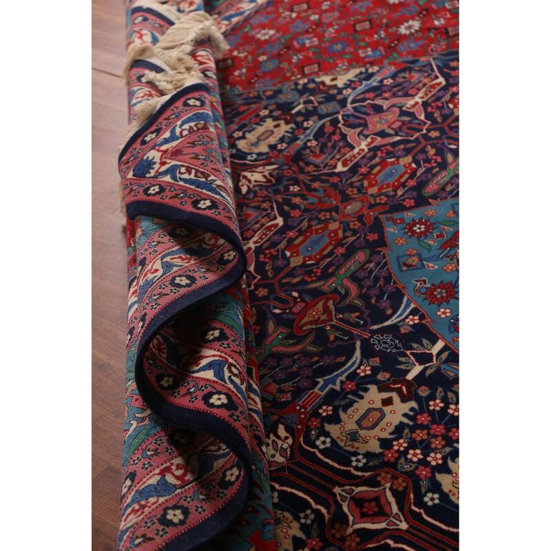 Vegetable Dye Tabriz Chinese Area Rug Handmade Wool Carpet - 9'3"x 12'1"