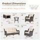 preview thumbnail 89 of 91, Outdoor Patio Furniture Set Brown Wicker Patio Conversation Seating Sets