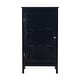 preview thumbnail 3 of 11, Linon Ava Black Small Cabinet with Glass Door