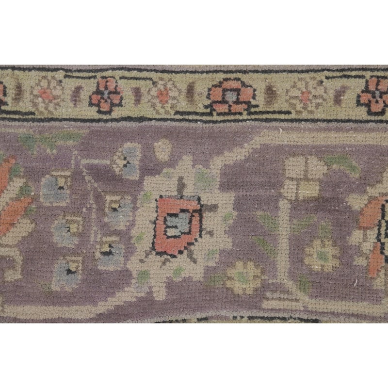 Hand Knotted Oriental 100% Wool Carpet Traditional Medallion Navy Blue & Blues Tabriz Area Rug - 9' 7'' X 6' 6''