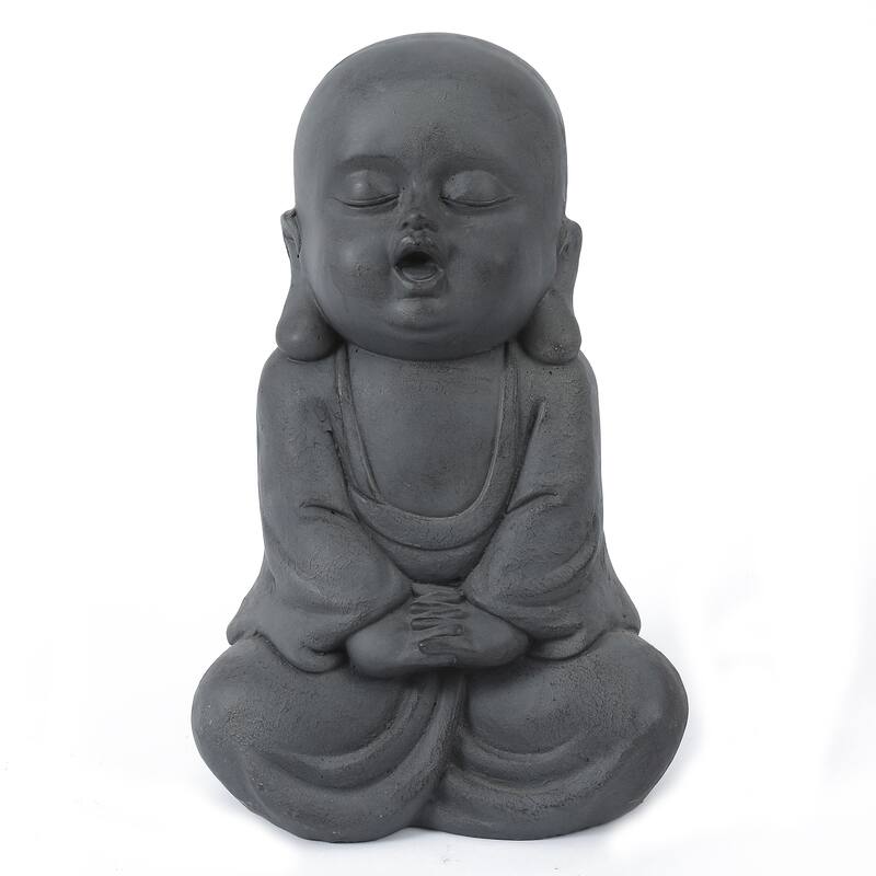 Meditating Buddha Monk Garden Statue