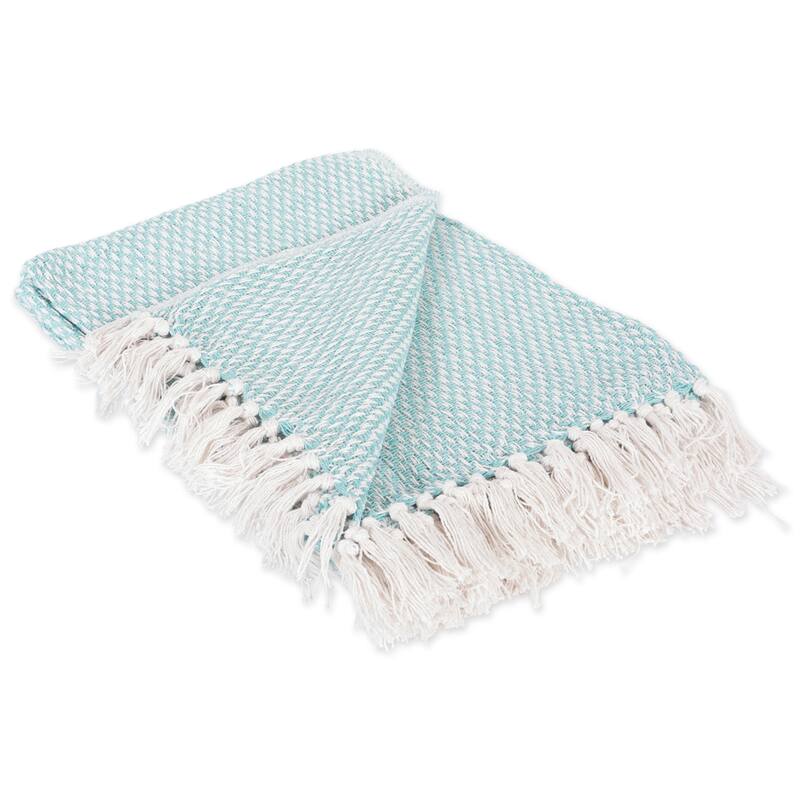 DII Woven Decorative Throw - Aqua