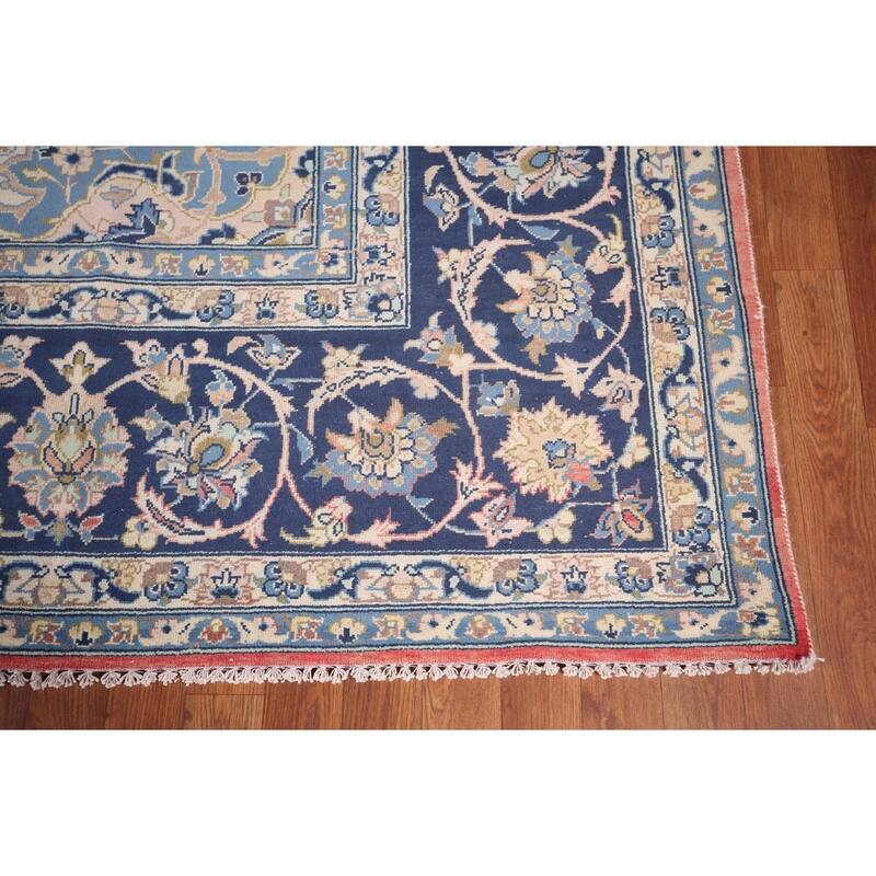 Traditional Pink Najafabad Persian Vintage Rug Handmade Wool Carpet - 9'6"x 13'0"