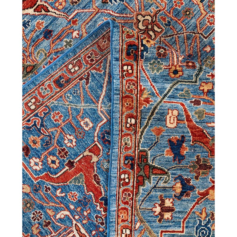 Serapi One-of-a-Kind Hand-Knotted Area Rug - Blue - 9' 1" x 11' 11"