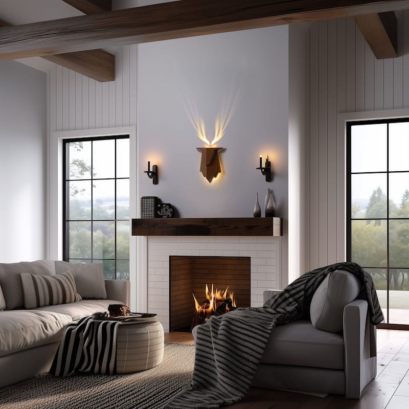 Elk Wall Lamp, Creative Projection Lamp - Brown