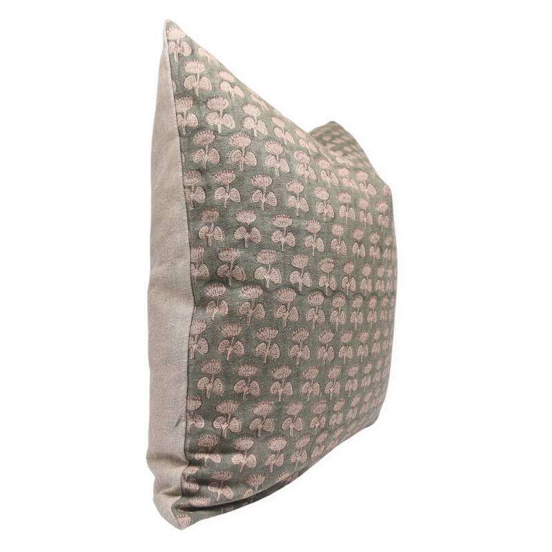 Fabdivine Linen Boho Block print pillow Cover