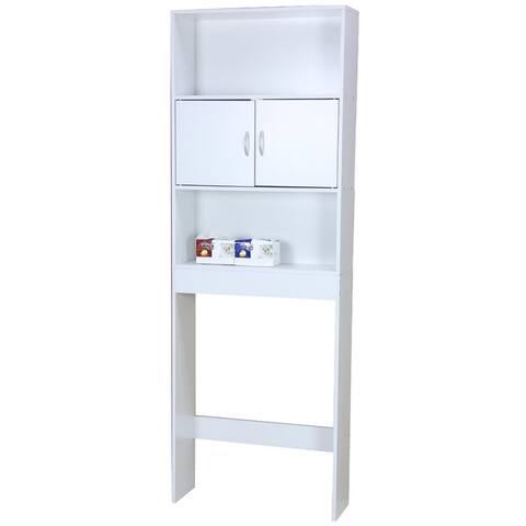 3 Tier Wood Over the Toilet Bathroom Shelf with Open Shelving, White