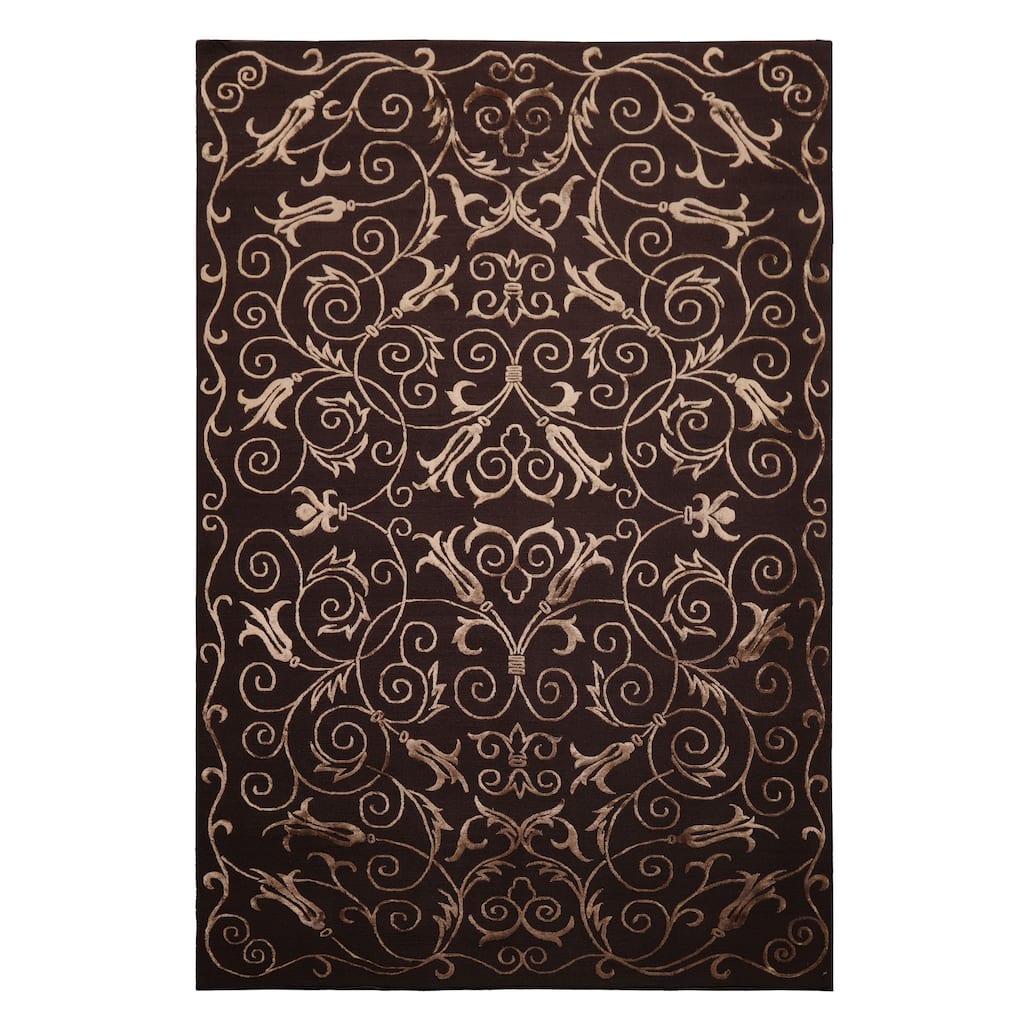 6x9 Hand Knotted New Zealand Wool Chocolate Tibetan Pile Rug - 6' x 9'