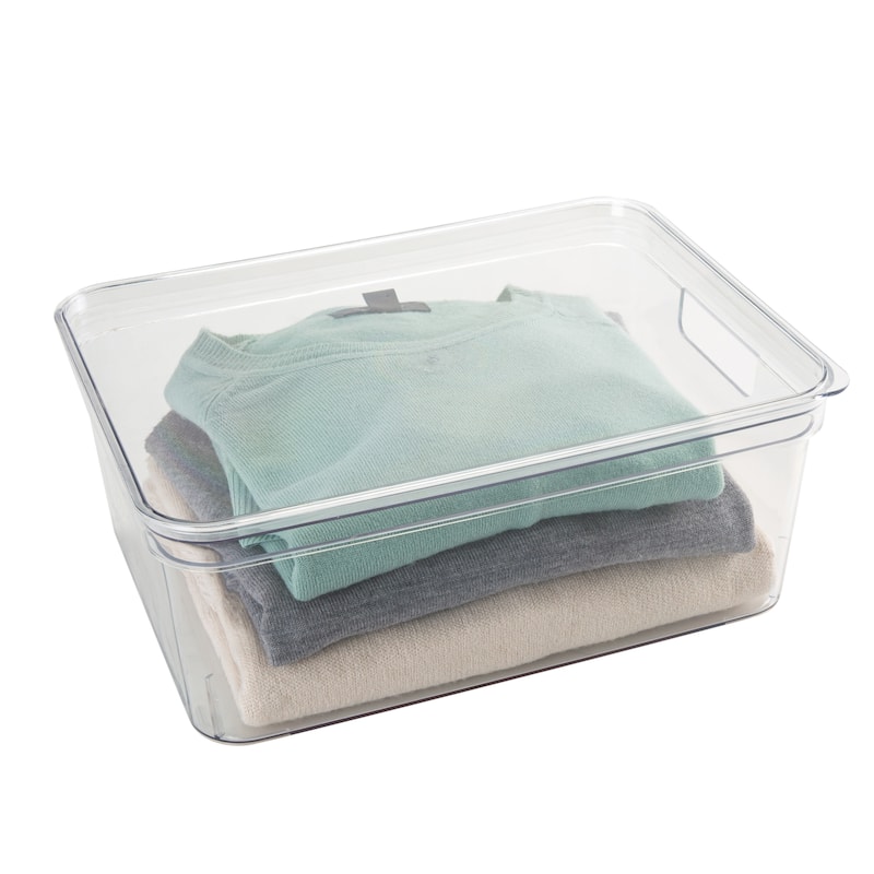 Simplify Medium Lidded Storage Bin - 14.17" x 10.4" x 5.5"