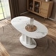 preview thumbnail 21 of 24, Furniture of America Astra Modern Wood Oval Dining Table with Fluted Base