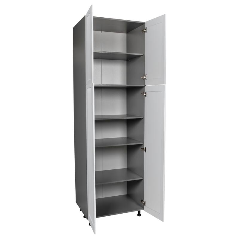 24" x 84" Utility Cabinet-Four Door-Grey - 24 x 84 x 23 3/8