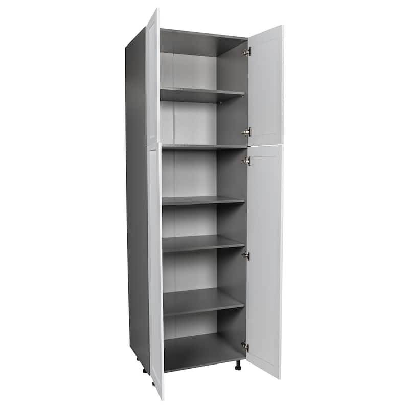 36" x 96" Utility Cabinet-Four Door-Grey - 36 x 96 x 23 3/8
